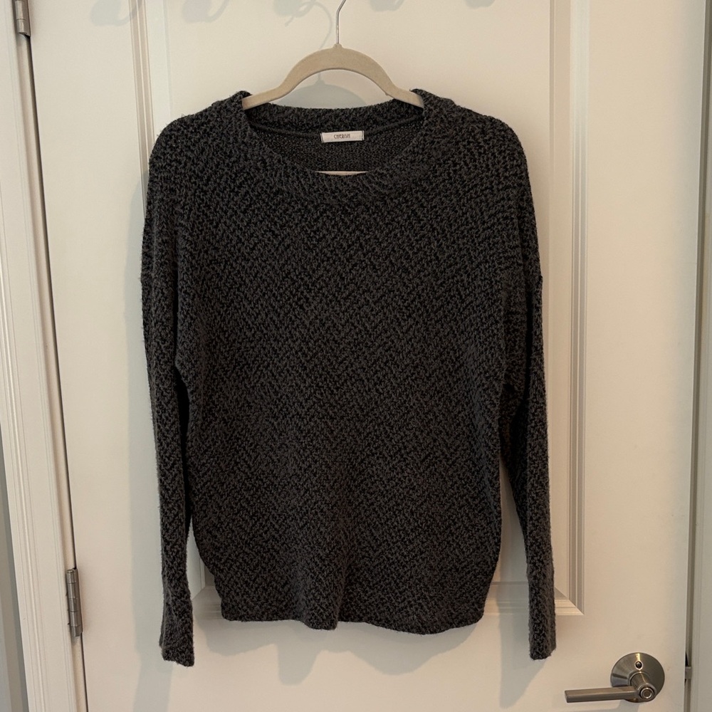 Cherish Dark Gray Women's Crew Neck Sweater
